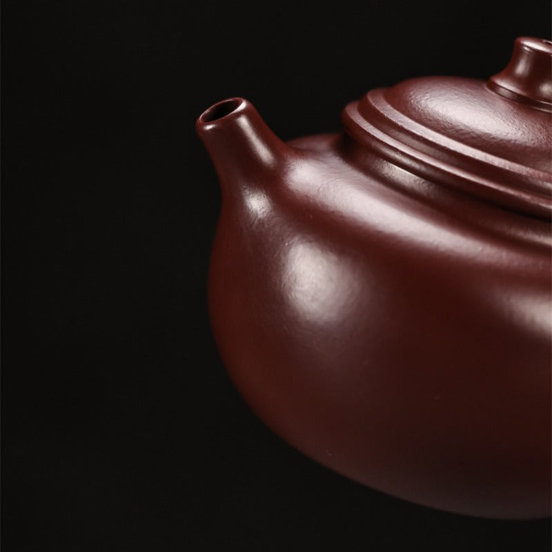 Full Handmade Yixing Zisha Teapot [Mini Rong Tian Pot] (Zi Zhu Ni - 120ml)