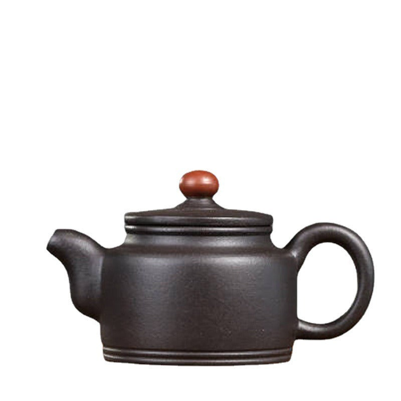 全手工宜兴紫砂茶壶 [鸿运当头] (黑泥 - 140ml)