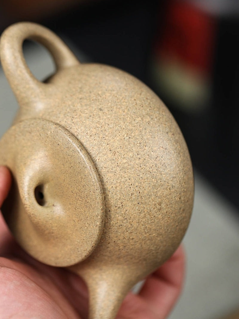 Théière Yixing Zisha entièrement faite à la main [Pot Jingzhou Shi Piao] (Zhima Duan Ni - 200 ml)