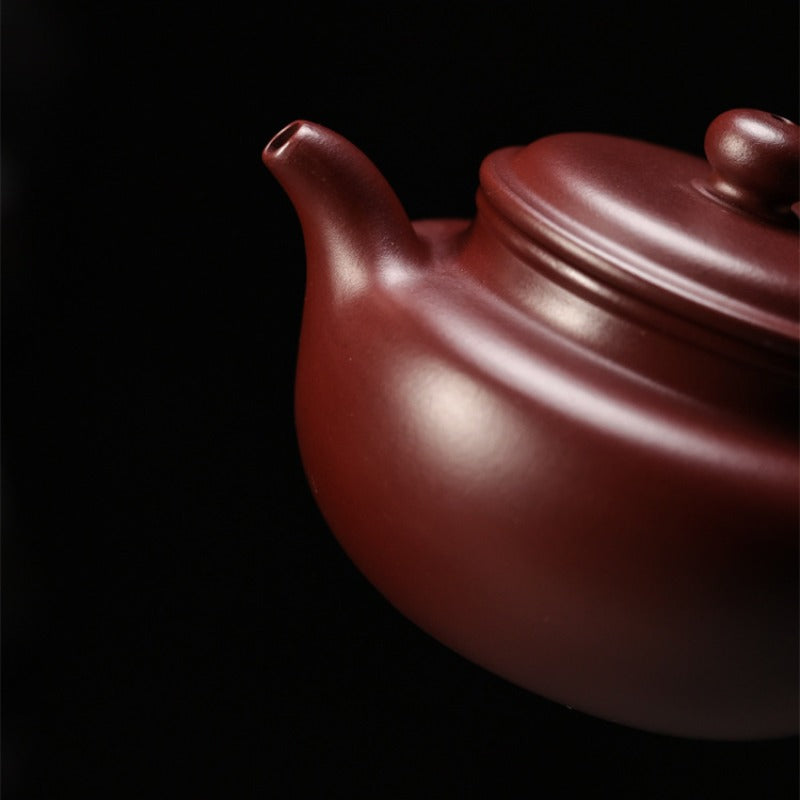 Théière Yixing Zisha entièrement faite à la main [Pot Fanggu] (Long Xue Sha - 160ml)