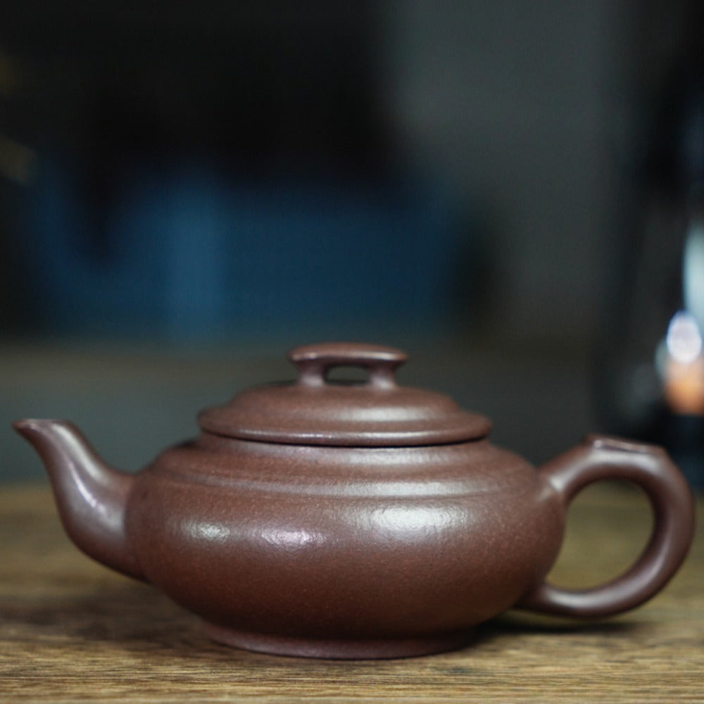 Full Handmade Yixing Zisha Teapot [Shang Xin Qiao Pot] (Zi Ni - 210ml) - YIQIN TEA HOUSE | yiqinteahouse.com | 200-300ml, full handmade zisha teapot, plain smooth, teapot, teaware