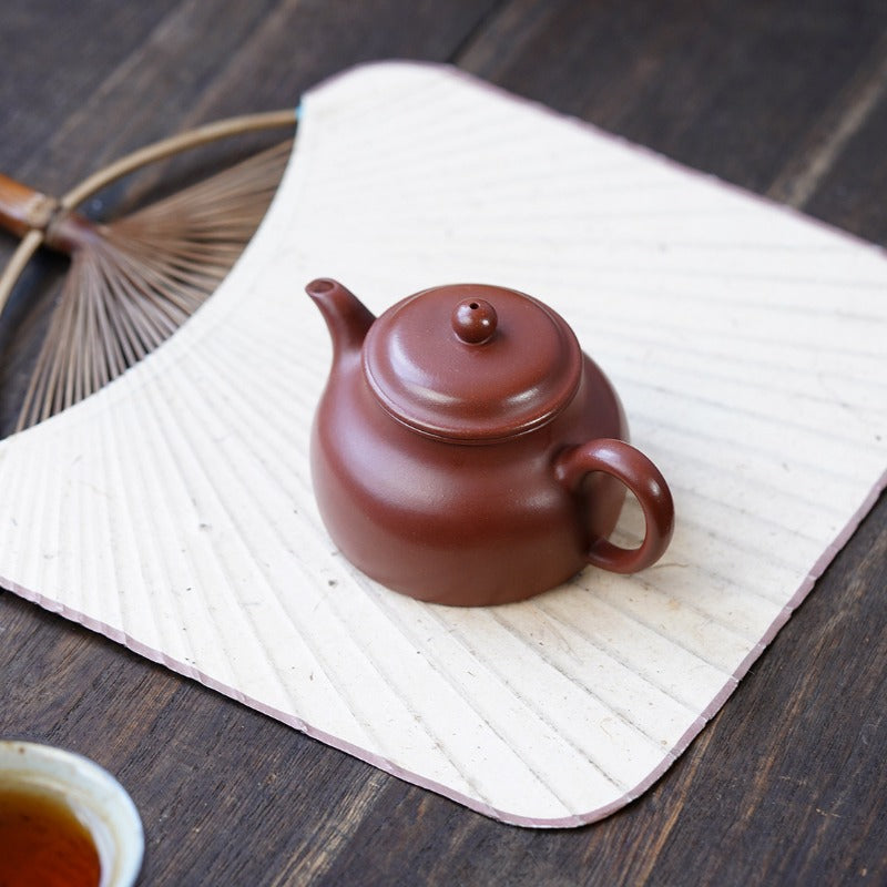 Yixing Zisha Teapot [Pan Hu] (Long Xue Sha - 140ml)