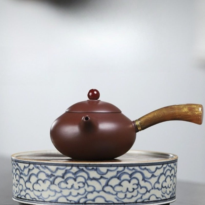 Yixing-Zisha-Teekanne [Tang Yu Wendan] (Zi Zhu Ni/Dahongpao - 200 ml)
