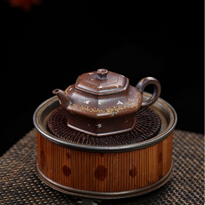 Full Handmade Yixing Zisha Teapot [Liufang Xu Bian] (Firewood Fired Duan Ni - 150ml)