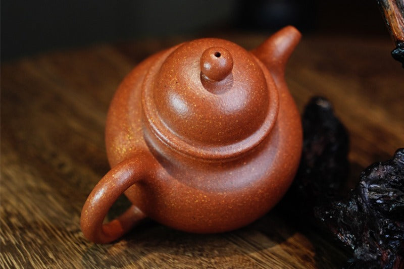 Full Handmade Yixing Zisha Teapot [Duo Qiu Pot] (Jiang Po Ni - 200ml)