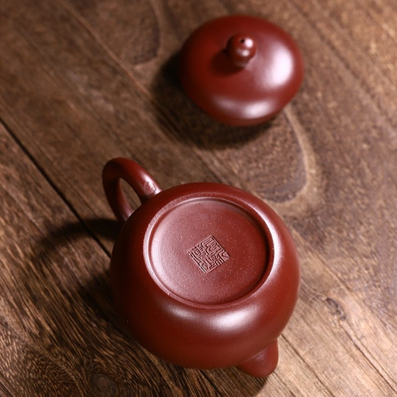 Exquisite Yixing Zisha Teekanne [Mini Xishi Pot] (Dahongpao / Zi Zhu Ni - 130ml)