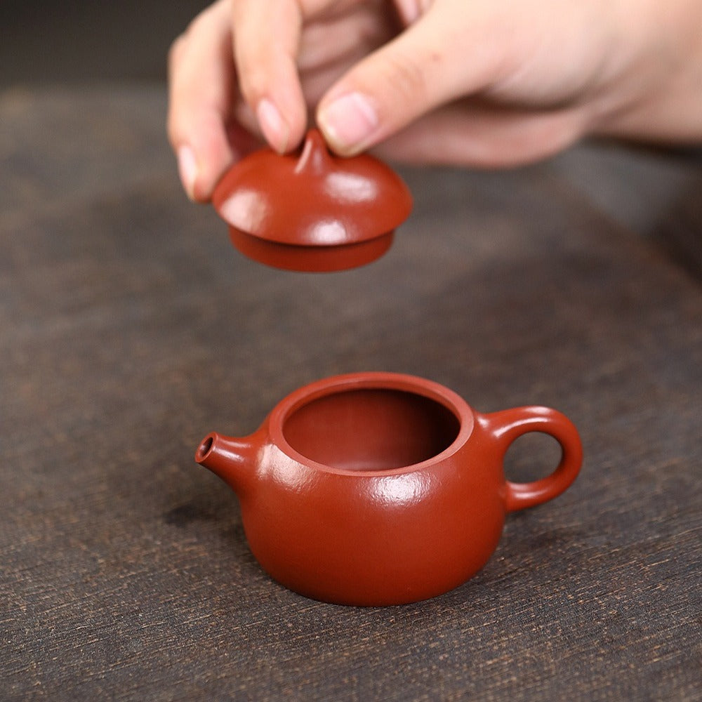 Yixing Zisha Teapot [Mini Qin Quan] (Wrinkled Skin Zhu Ni - 50ml)