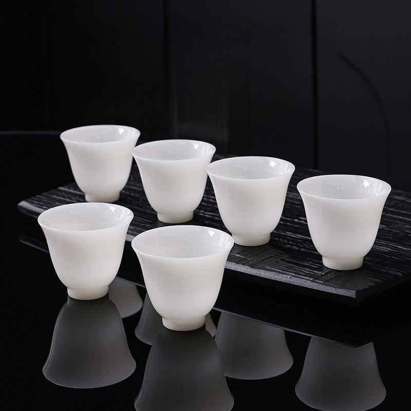 Eisjade-Weißporzellan glasiert kleine Teetasse 30-65ml