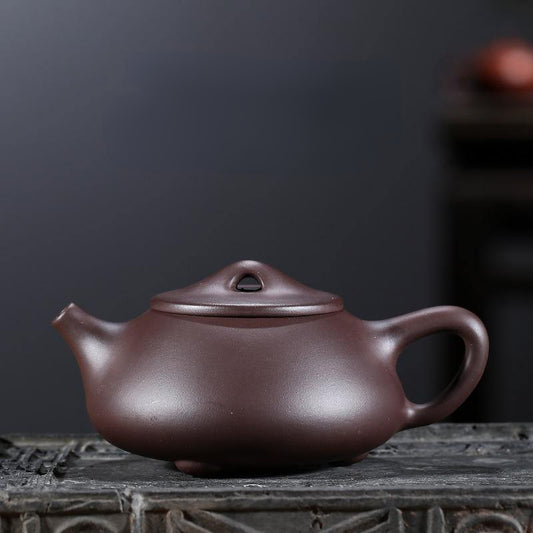 宜兴紫砂茶壶 [景舟石瓢] (老紫泥/紫泥 - 270/240ml)
