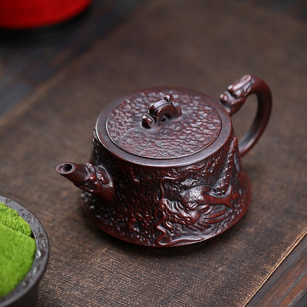 Yixing Zisha Teapot [Dragon Zhu Chu] (Tie Xie Hong Sha - 350ml)