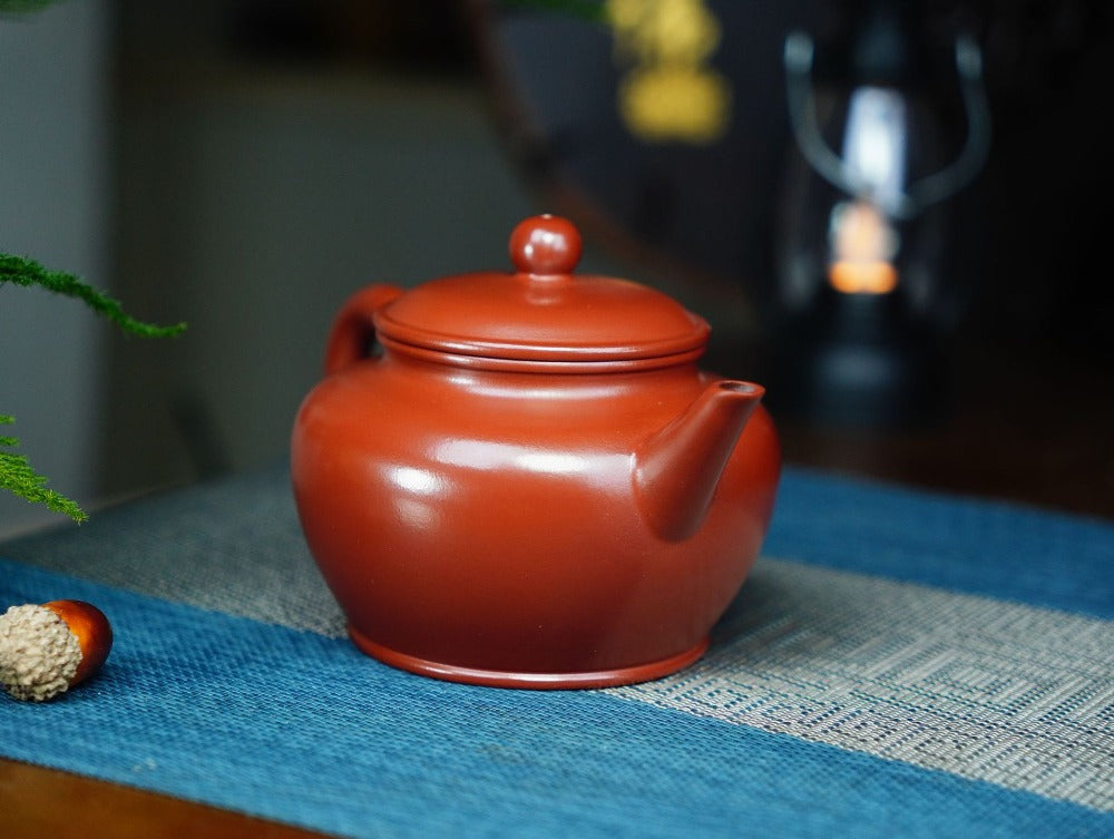 Full Handmade Yixing Zisha Teapot [Shui Ping Pot] (Dahongpao - 320ml)