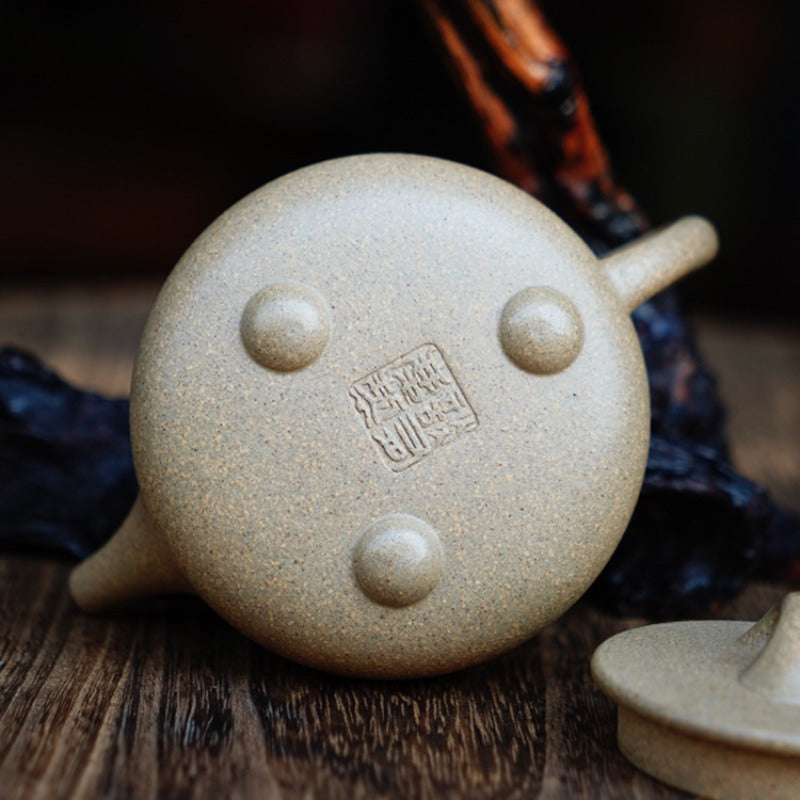 Théière Yixing Zisha entièrement faite à la main [Pot Gao Shi Piao] (Qing Duan Ni - 190 ml)