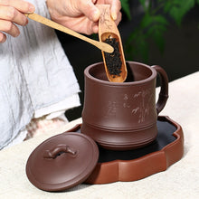 Load image into Gallery viewer, Yixing Zisha Tea Mug with Filter [Bamboo] 500ml
