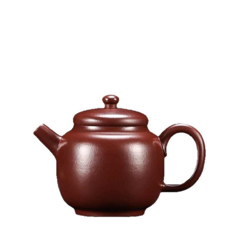 Vollständig handgefertigte Yixing-Zisha-Teekanne [Mini Julun Pot] (Zi Zhu Ni - 130 ml)