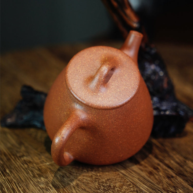 Théière Yixing Zisha entièrement faite à la main [Pot Gao Shi Piao] (Jiang Po Ni - 230 ml)