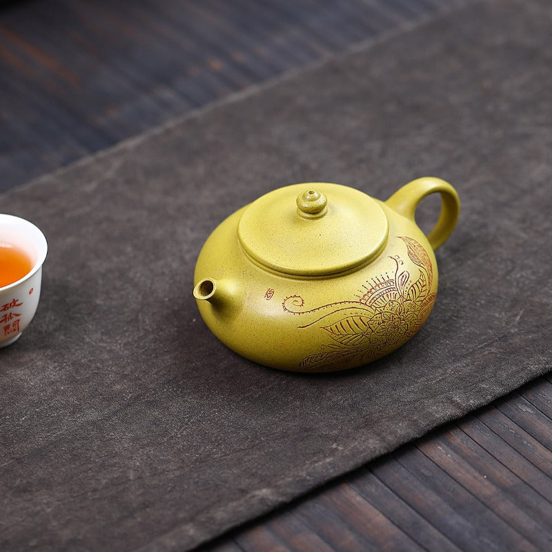 Yixing Zisha Teapot [Han Jiang] (Huangjin Duan Ni - 190ml)