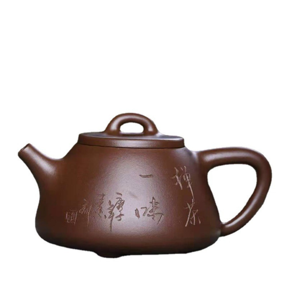 Théière Yixing Zisha entièrement faite à la main [Pot Ziye Shi Piao] (Zi Ni - 280 ml)
