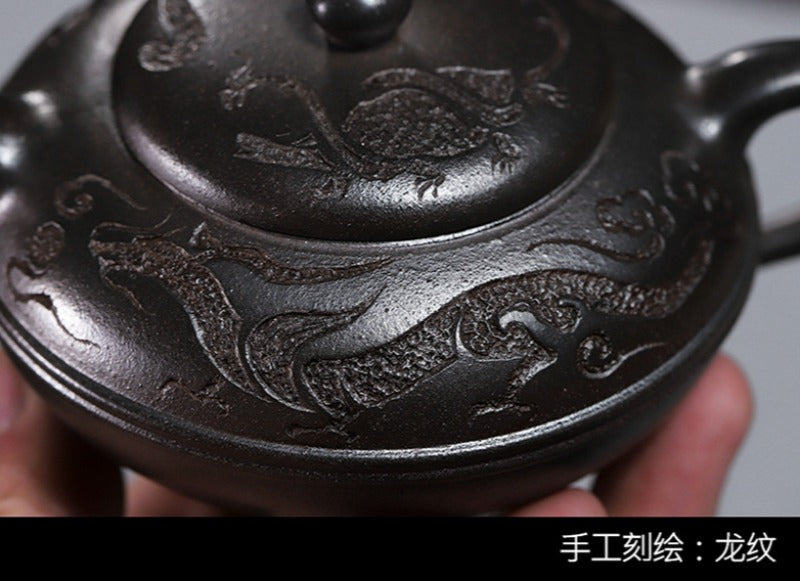 Full Handmade Yixing Zisha Teapot [Yu Yuan] (Tian Qing Ni - 180ml)