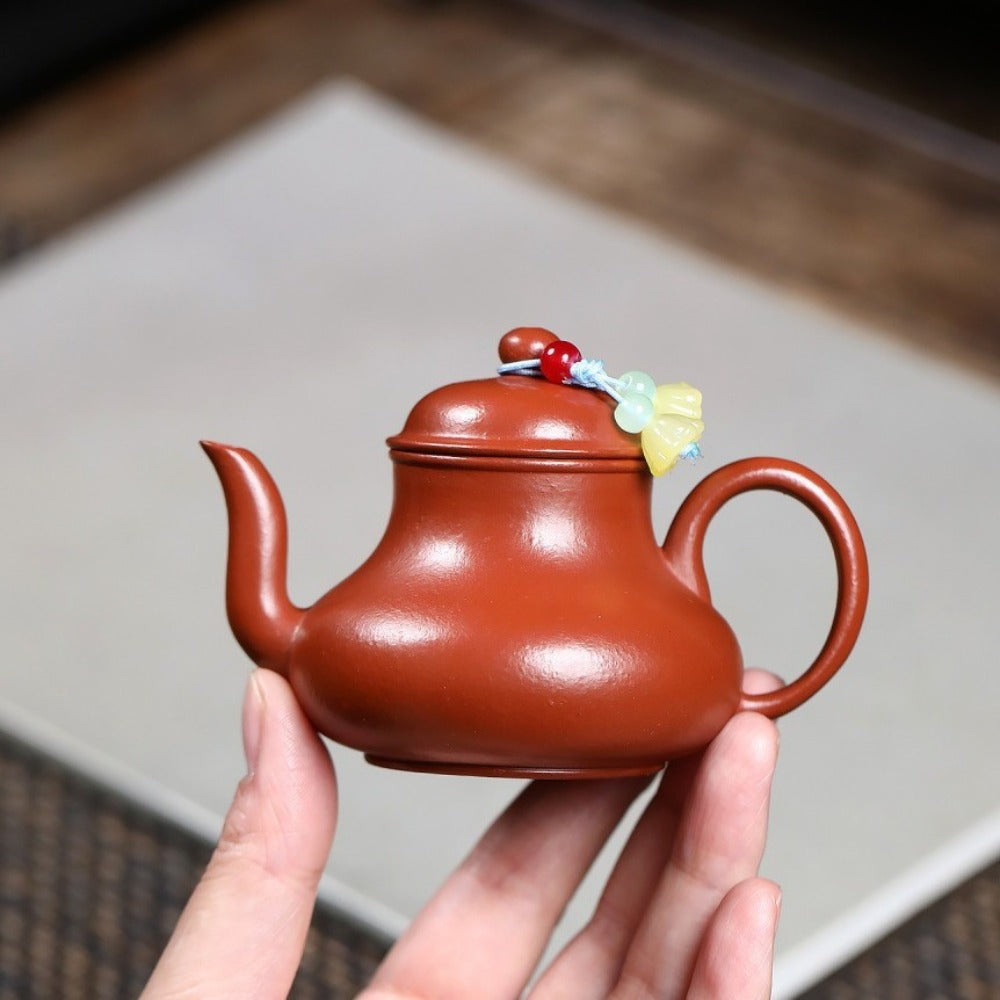 Yixing Zisha Teapot [Mini Si Ting] (Wrinkled Skin Zhu Ni - 100ml)