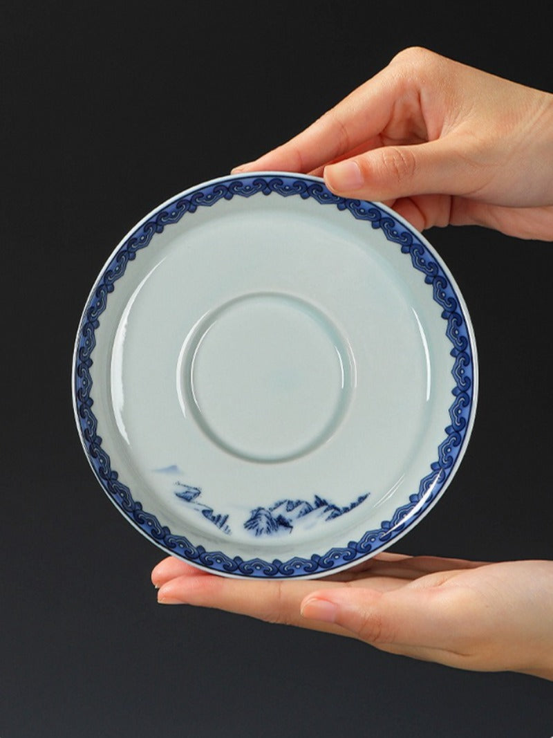 Ancient Celadon Style Ceramic [Jinxiu Heshan] Sancai Gaiwan Set 190ml