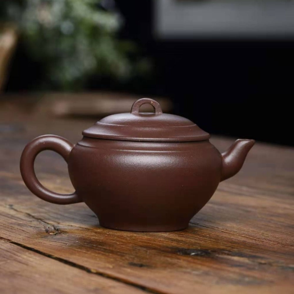 全手工宜兴紫砂茶壶 [碗泉壶] (紫泥 - 300ml)