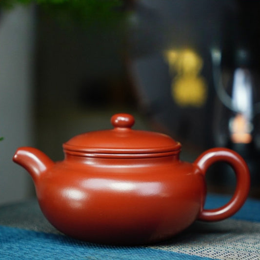 Full Handmade Yixing Zisha Teapot [Fanggu Pot] (Dahongpao - 320ml)