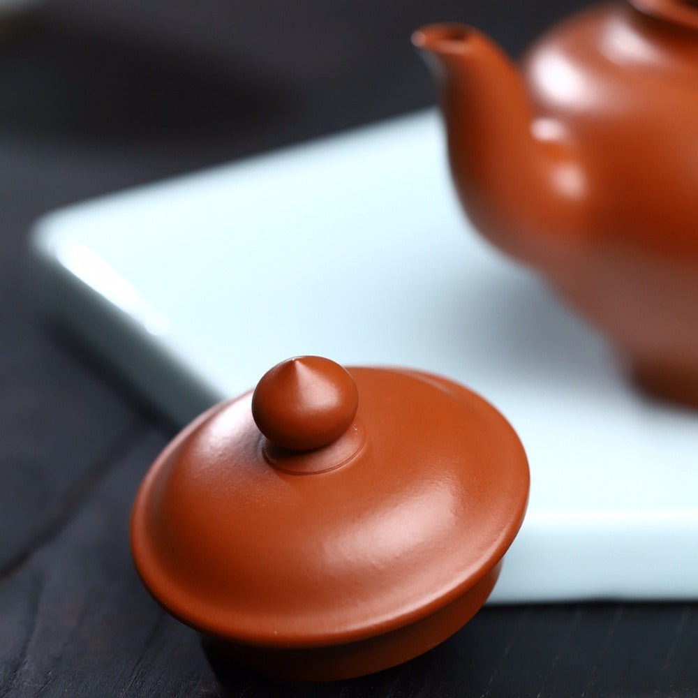 Vollständig handgefertigte Yixing Zisha Teekanne [Xiao Ying Pot] (Zhao Zhuang Zhu Ni- 240ml)