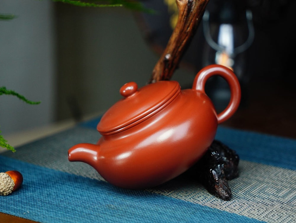 Full Handmade Yixing Zisha Teapot [Fanggu Pot] (Dahongpao - 320ml)