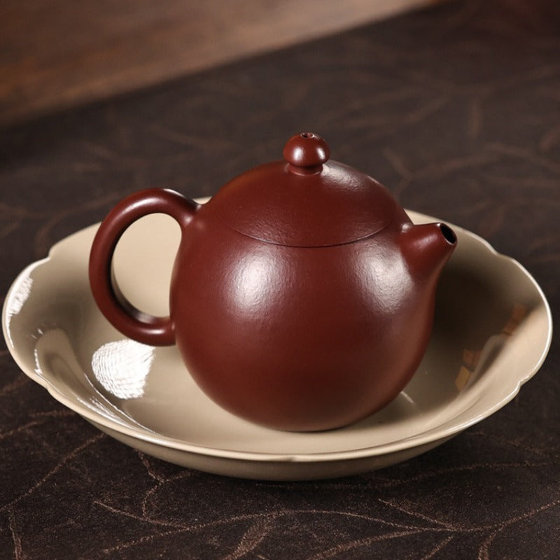 Teiera Yixing Zisha completamente fatta a mano [Mini Dragon Egg] (Zi Zhu Ni - 130ml)
