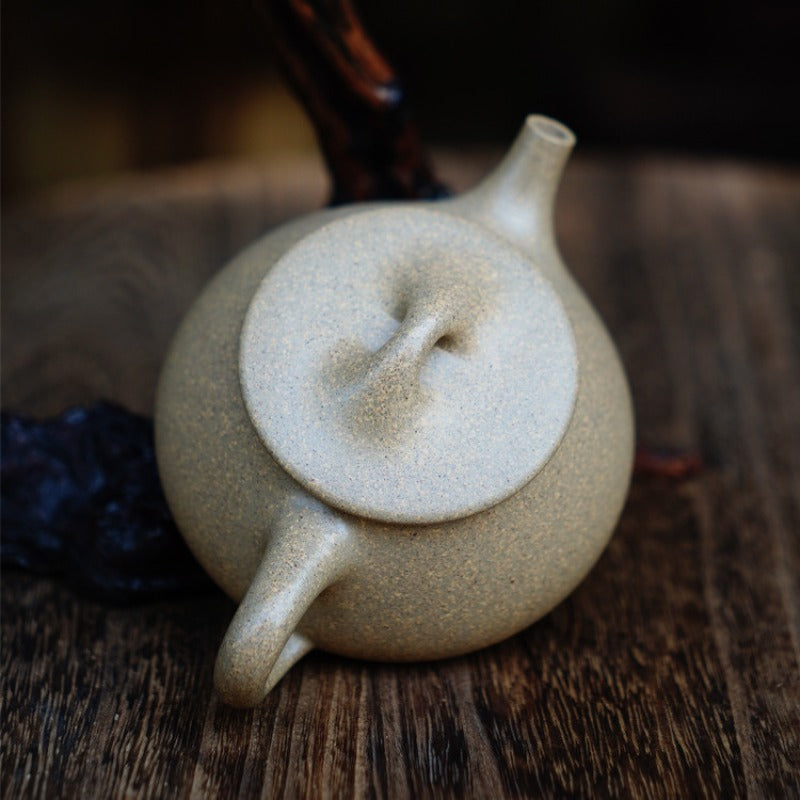 Théière Yixing Zisha entièrement faite à la main [Pot Jingzhou Shi Piao] (Qing Duan Ni - 190 ml)