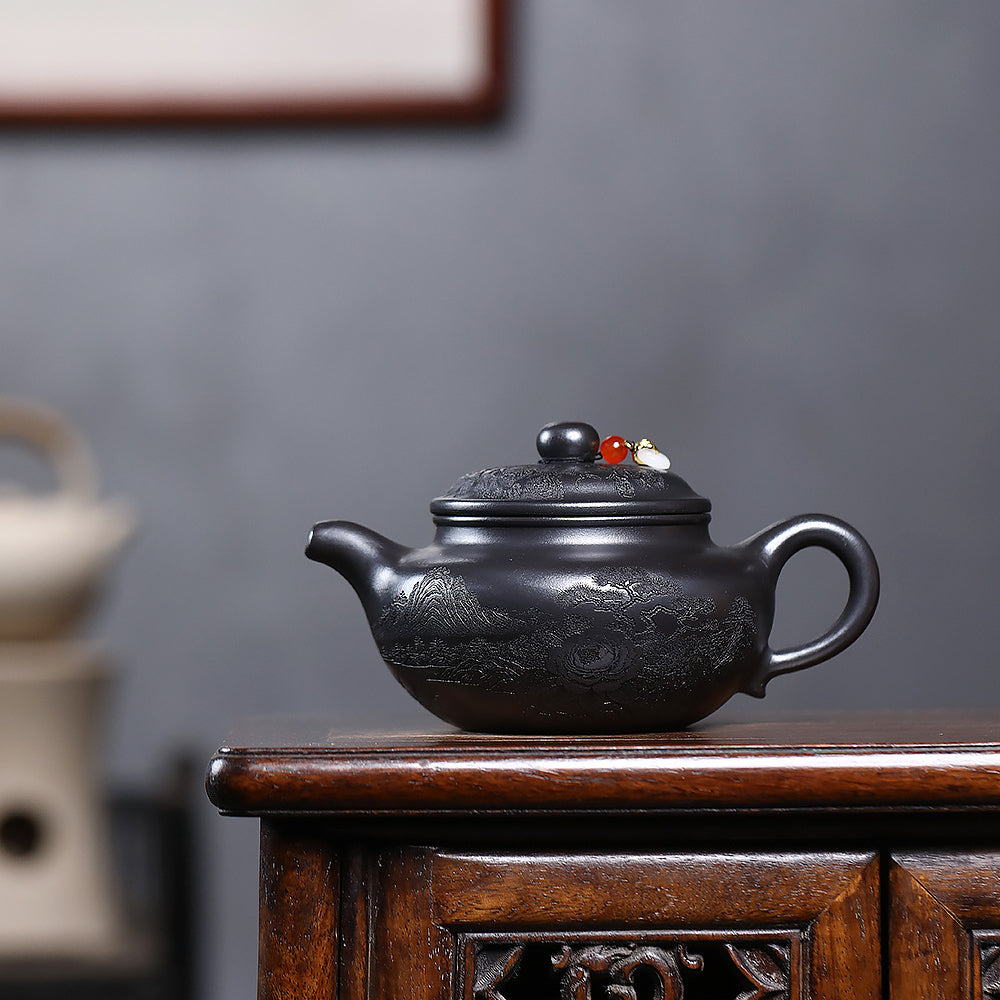 Yixing Zisha Teapot [Shanshui Fanggu] (Shi Huang - 400ml)