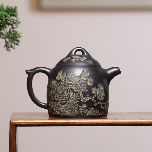 Théière en terre cuite Yixing Zisha [Qin Quan] (Shi Huang - 420 ml)