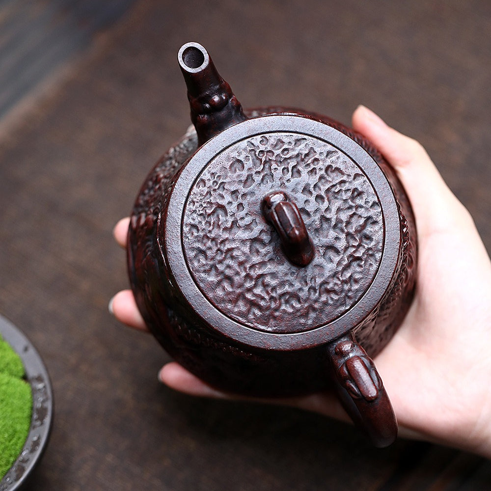 Yixing Zisha Teapot [Dragon Zhu Chu] (Tie Xie Hong Sha - 350ml)