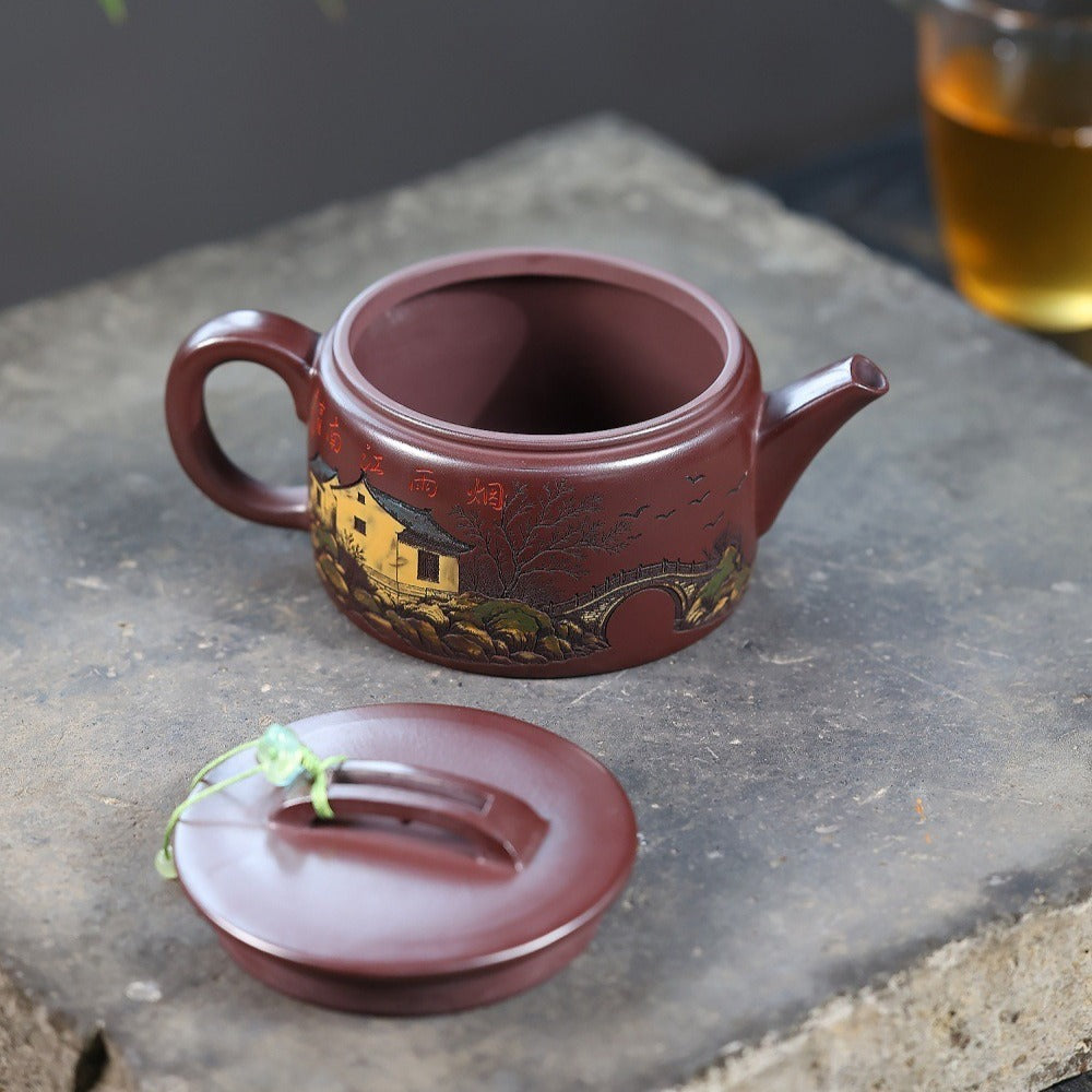 Yixing Zisha Teapot [Jiangnan Hanwa] (Shi Hong - 300ml)