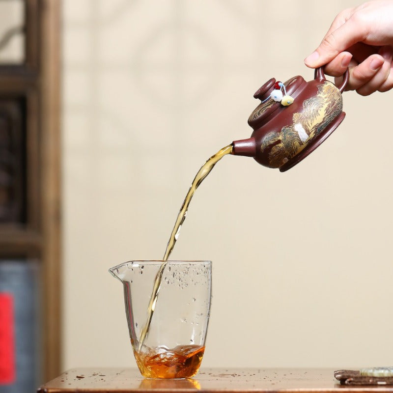 Yixing Zisha Teapot [Jin Hui Jiangshan] (Shi Hong - 180ml)