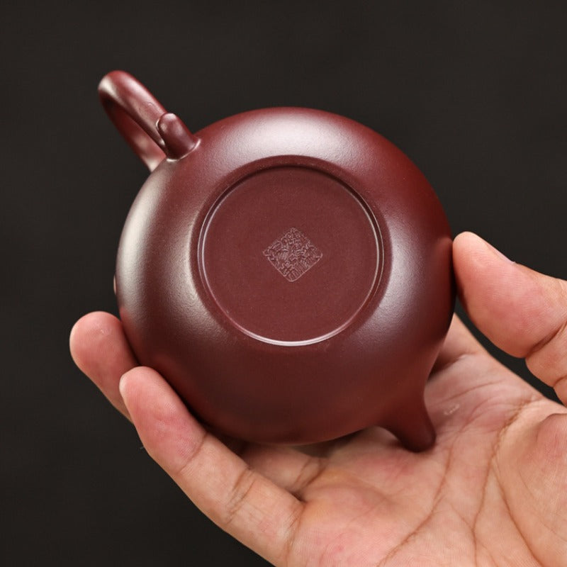 Théière Yixing Zisha entièrement faite à la main [Pot Fanggu] (Long Xue Sha - 160ml)
