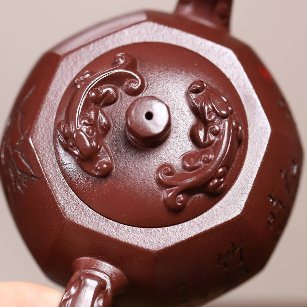 Full Handmade Yixing Zisha Teapot [Bamian Linglong Pot] (Zi Ni - 200ml)