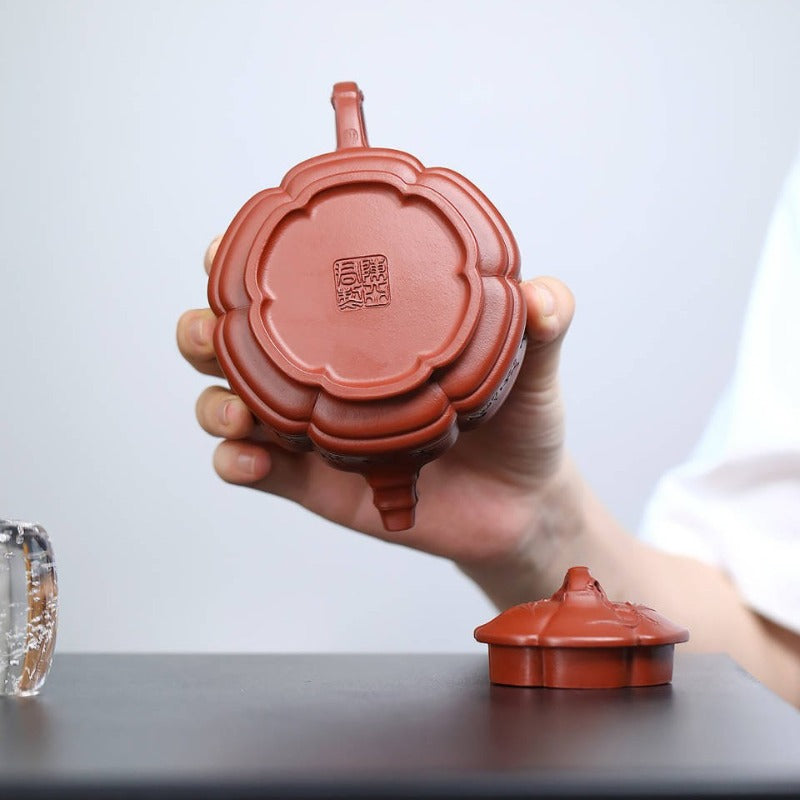 Full Handmade Yixing Zisha Teapot [Zhu Gu Pot] (Zhu Ni - 230ml)