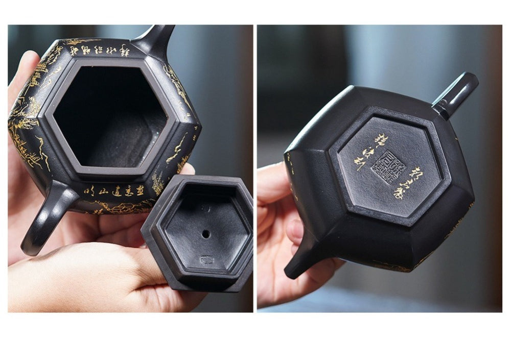 Teiera Yixing Zisha completamente fatta a mano [Dabin Liufang] (Zhuni ridotto - 300 ml)