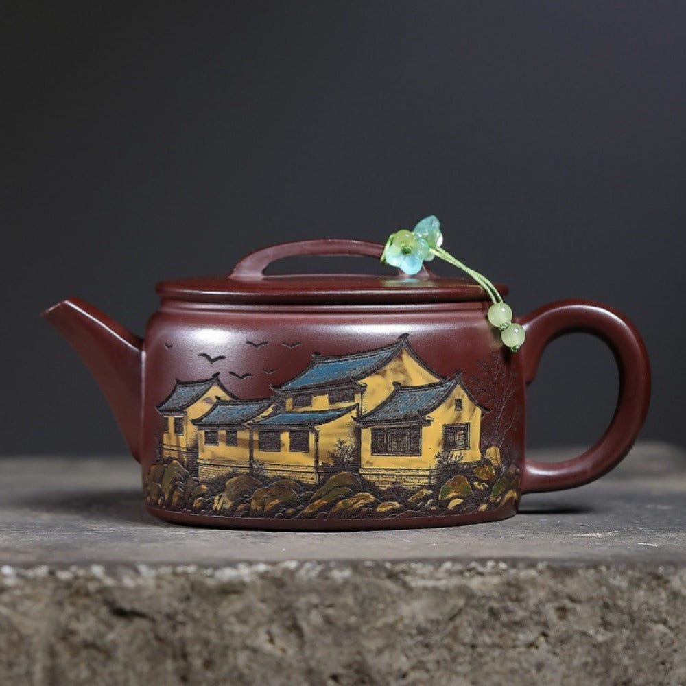 Yixing Zisha Teapot [Jiangnan Hanwa] (Shi Hong - 300ml)