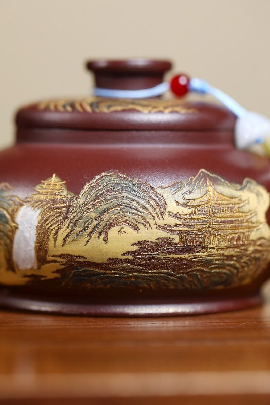 Yixing Zisha Teapot [Jin Hui Jiangshan] (Shi Hong - 180ml)