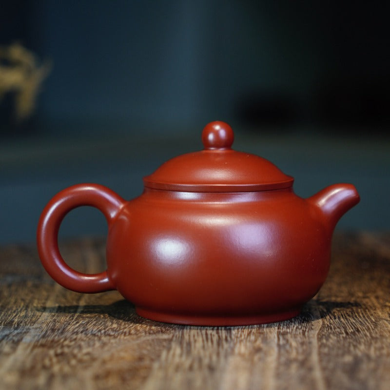 全手工宜兴紫砂茶壶【掇只壶】(大红袍 - 160ml)