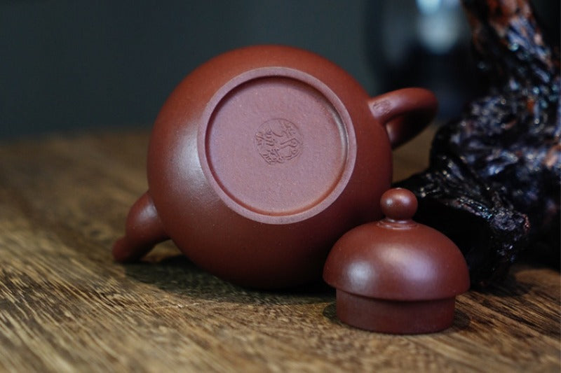 全手工宜兴紫砂茶壶 [思亭壶] (底槽清 - 120ml)