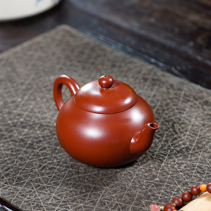 Teko Yixing Zisha Buatan Tangan Sepenuhnya [Wendan Pot] (Dahongpao - 300ml)
