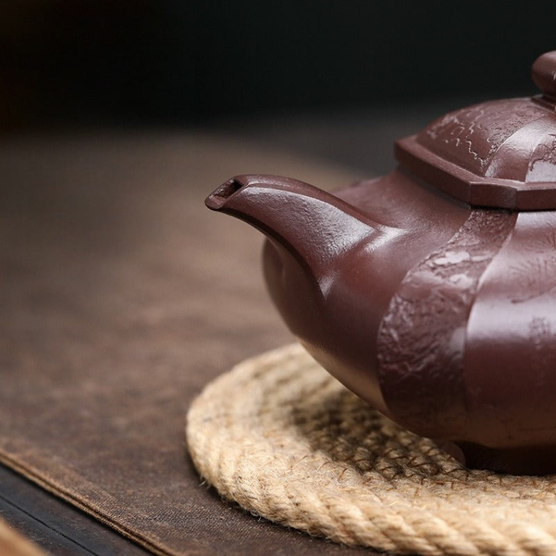 Théière Yixing Zisha entièrement faite à la main [Ju Fu] (Zi Ni - 450 ml)