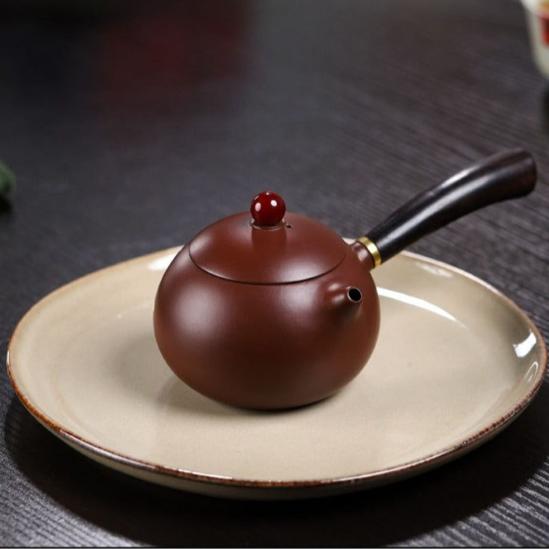 宜兴紫砂茶壶【唐羽西施】（紫朱泥/大红袍 - 200ml）