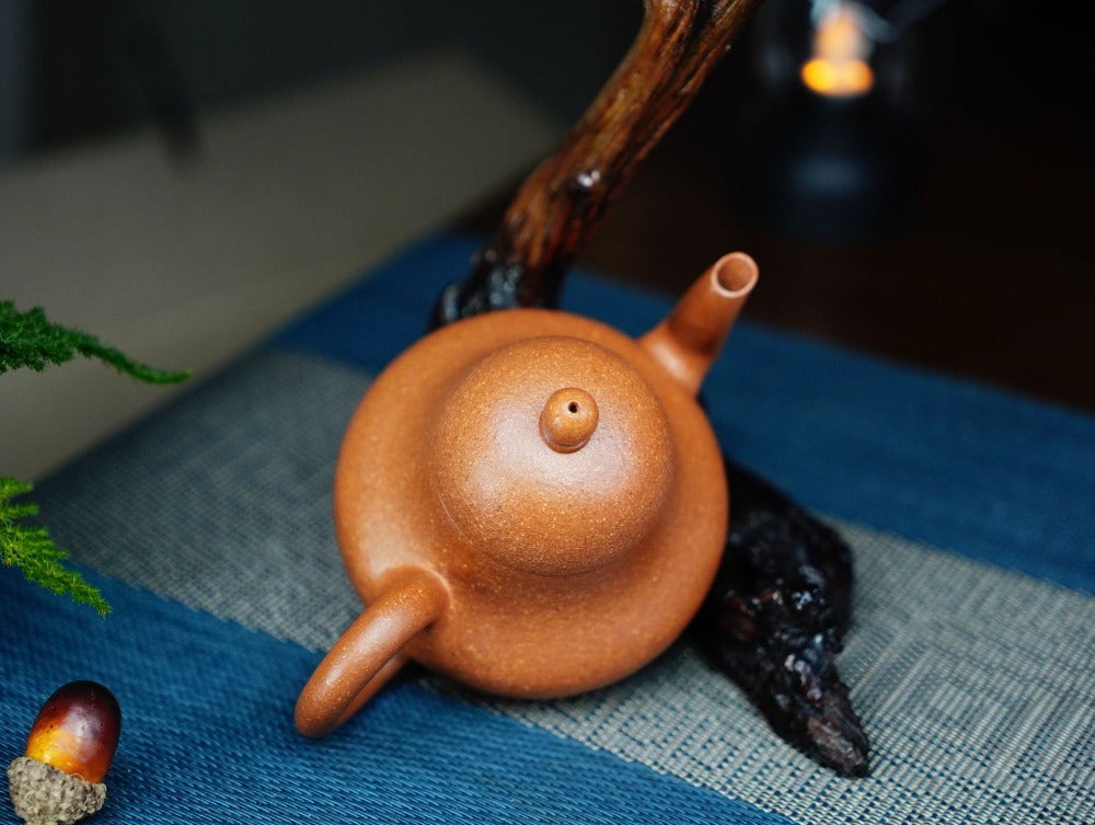 Full Handmade Yixing Zisha Teapot [Si Ting Pot] (Jiang Po Ni - 200ml)