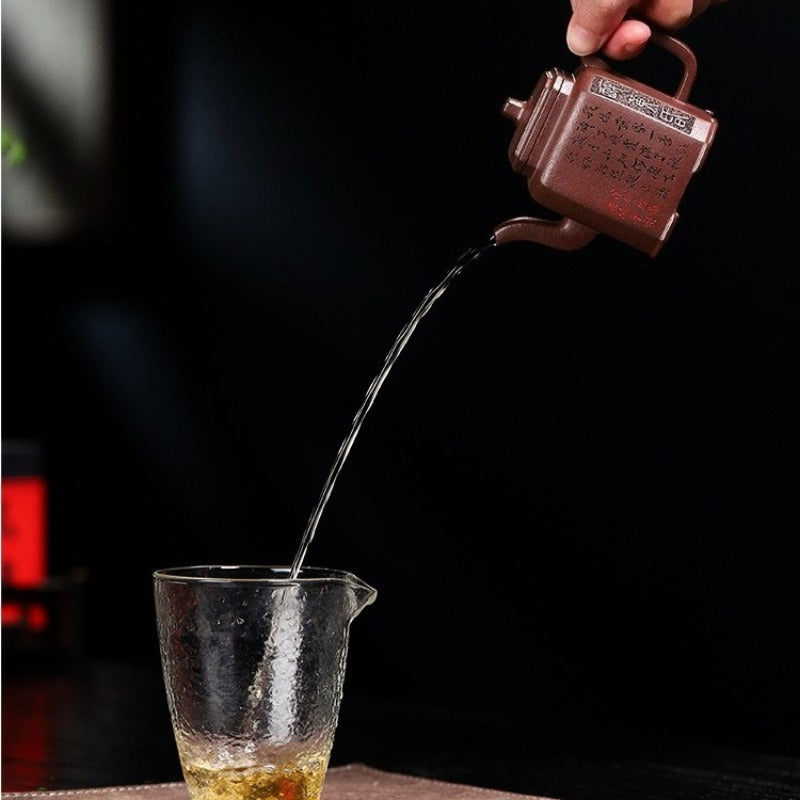 Tetera Yixing Zisha completamente hecha a mano [Zui Huanghun] (Di Cao Qing - 150 ml)