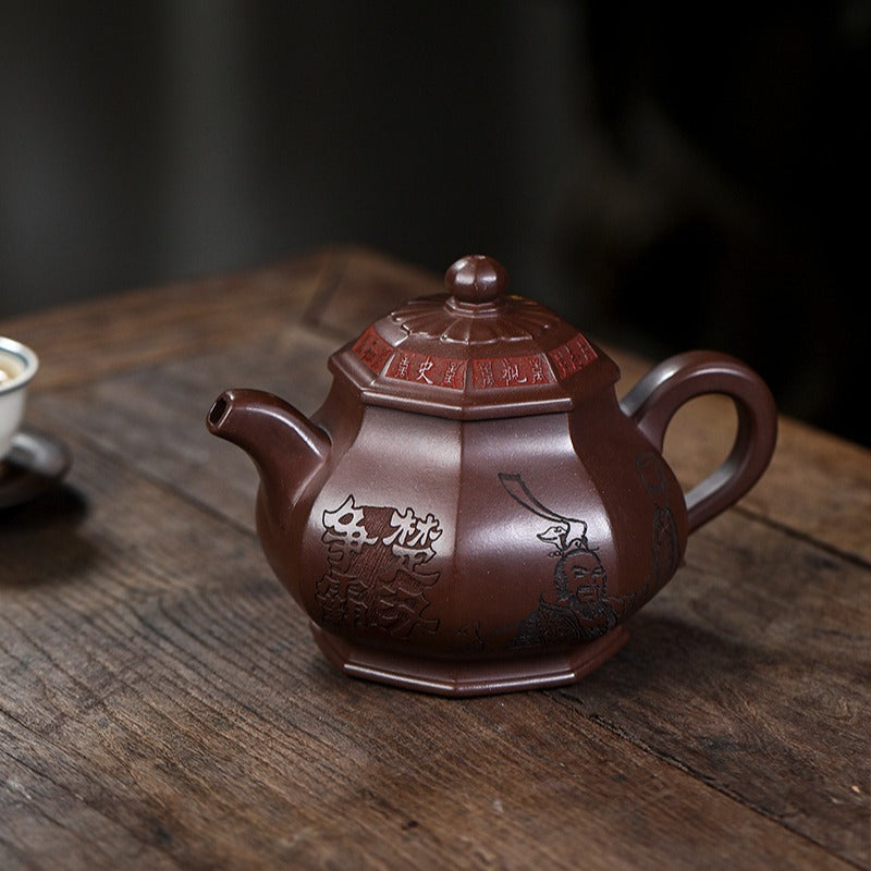 Yixing Zisha Teapot [Chu Han Zhen Ba] (Zi Jiao Ni - 540ml) - YIQIN TEA HOUSE | yiqinteahouse.com | >300ml, full handmade zisha teapot, teapot, teaware