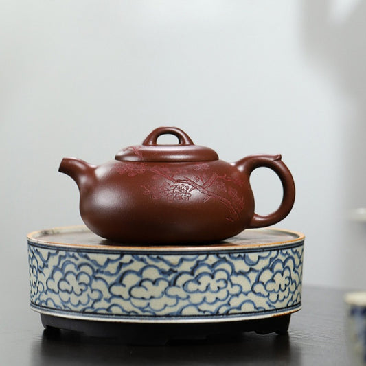 Yixing Zisha Teapot [Han Xiang] (Di Cao Qing - 330ml)